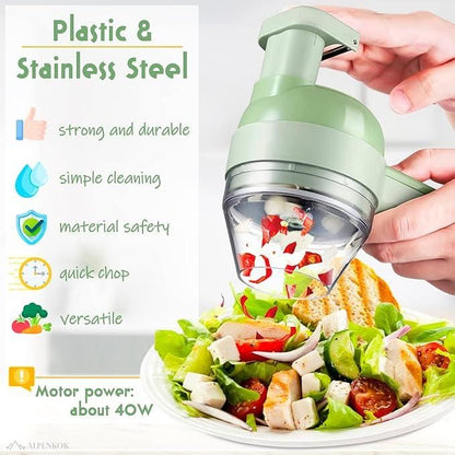 Indow™ 4 in 1 Portable Electric Vegetable Cutter Set