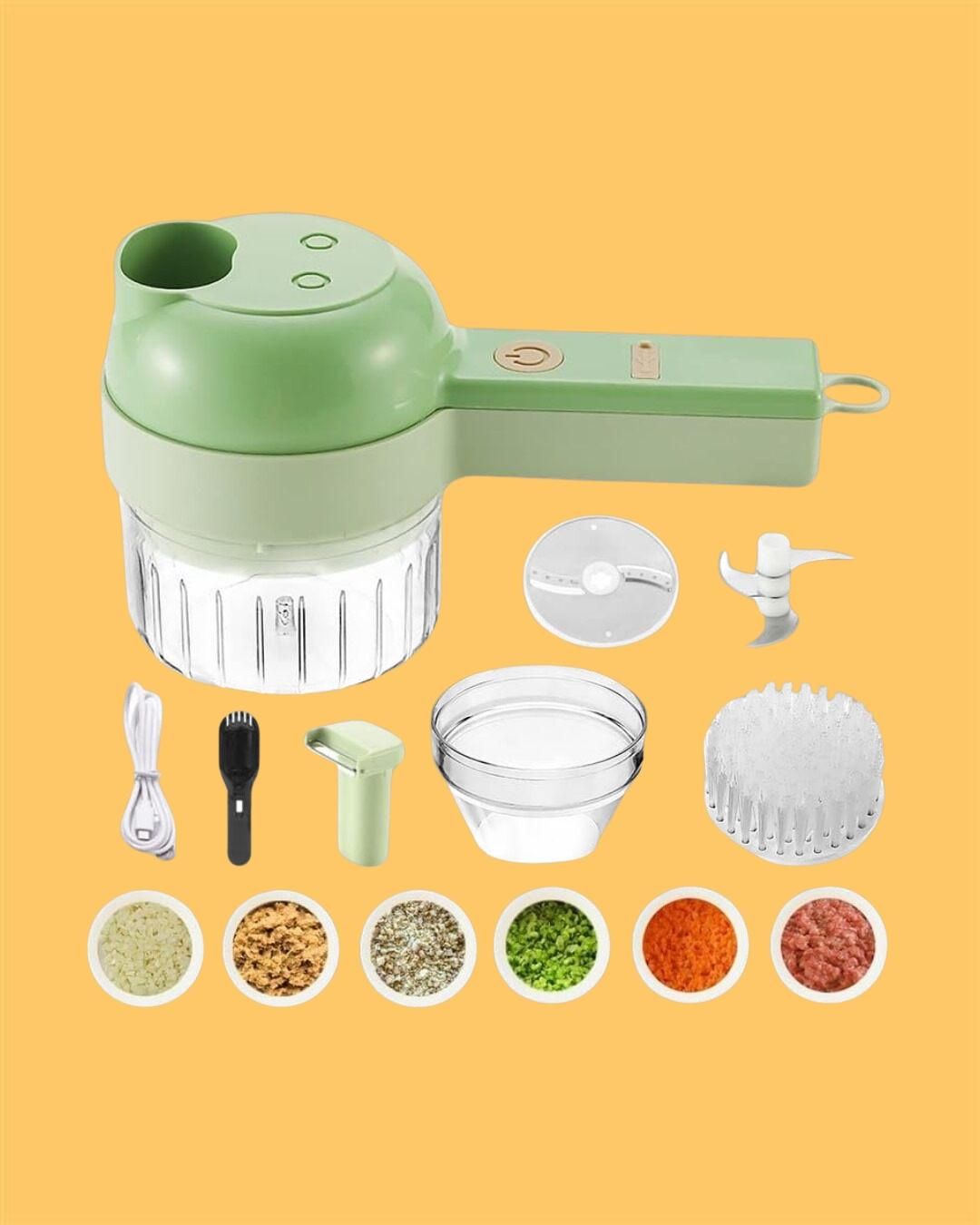 Indow™ 4 in 1 Portable Electric Vegetable Cutter Set
