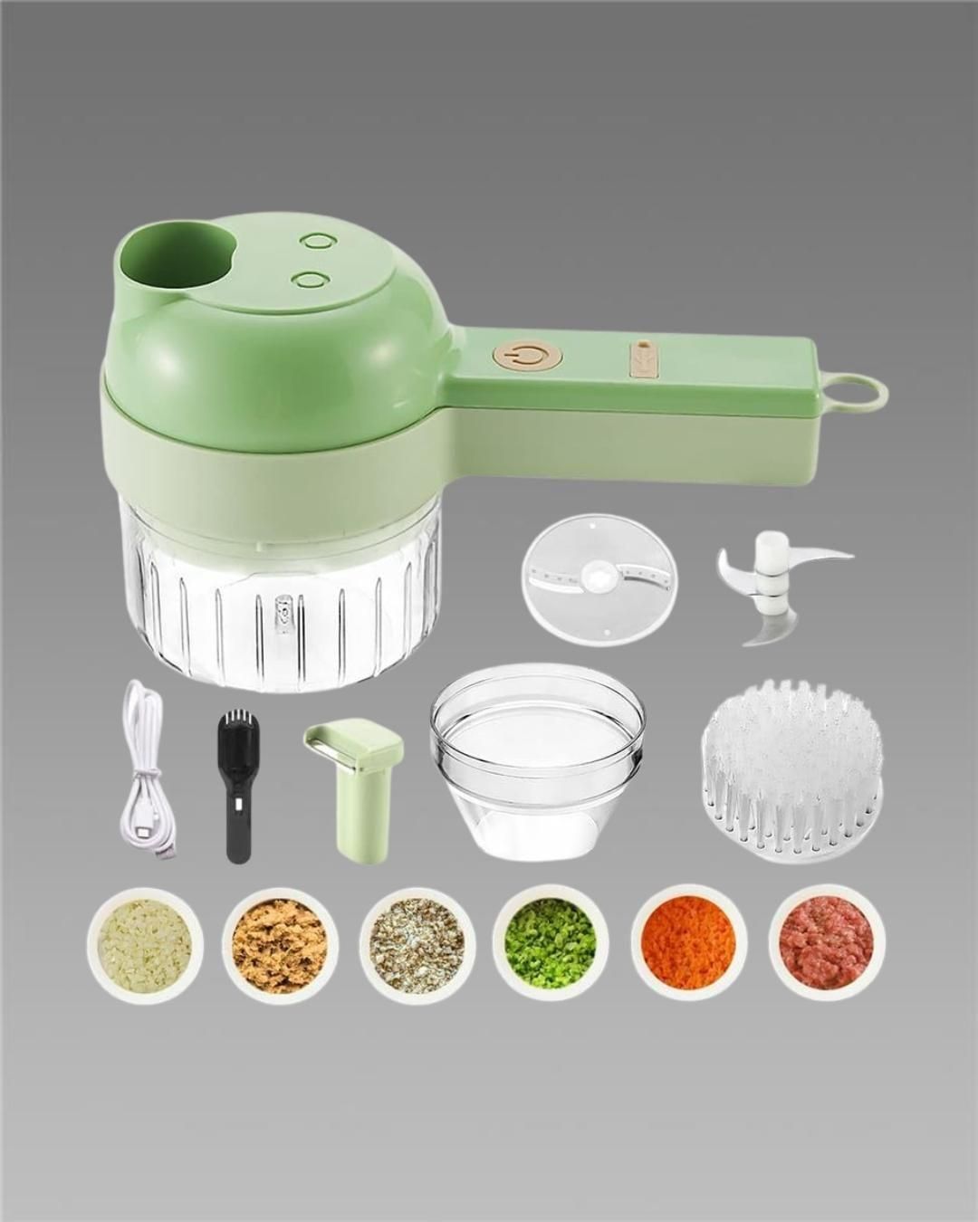 Indow™ 4 in 1 Portable Electric Vegetable Cutter Set